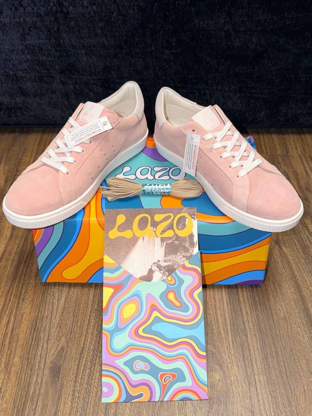 Halo Women's Pink Suede Low-Top Sneakers/Scented Sole/ Size: 7.5 W/ 6 M